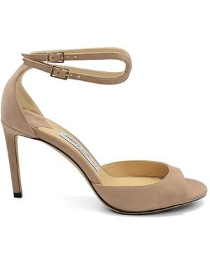 Jimmy Choo Lane Double-Strap Sandals - White