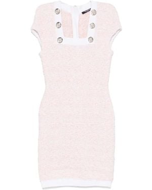 Balmain Tweed Mini Dress - Pink