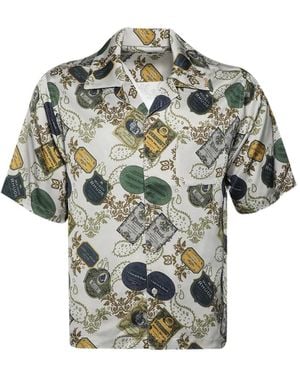 Rhude Bandana-Print Short-Sleeve Shirt - Grey