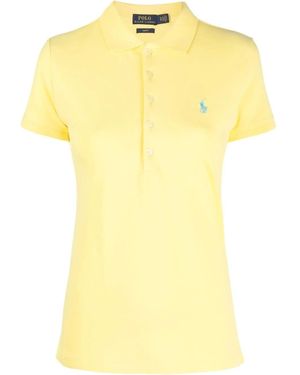 Polo Ralph Lauren Julie Logo-Embroidered Polo Shirt - Yellow