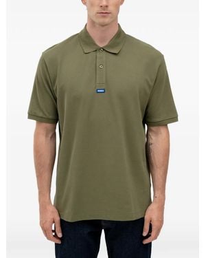 HUGO Logo-Patch Polo Shirt - Green