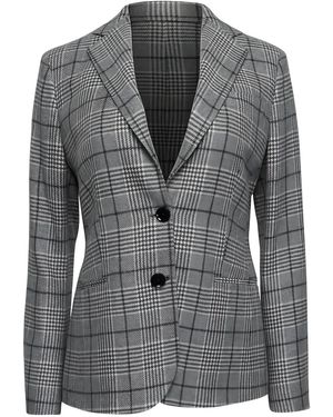 Kiton Blazer A Cuadros Príncipe De Gales - Gris