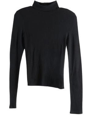 Amomento Roll-Neck Long-Sleeve T-Shirt - Black