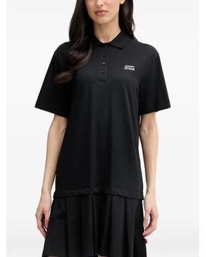 Joop! Tadena Pleated-Skirt Mini Polo Dress - Black