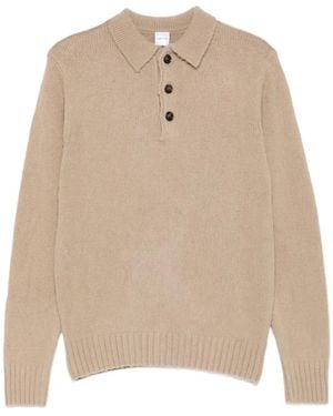 Aspesi Button-Placket Knitted Polo Shirt - Natural