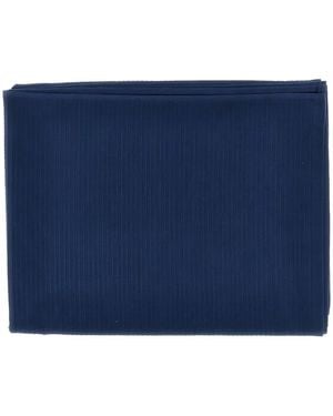Emporio Armani Logo-Jacquard Beach Towel - Blue
