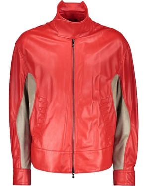 Ferrari Bomberjacke aus Lammleder - Rot