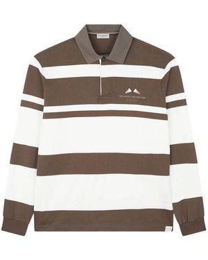 Paul & Shark Rugby-Stripe Polo Shirt - Gray