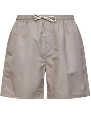 Brunello Cucinelli Drawstring Beach Shorts - Grey