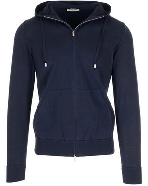 Al Duca d'Aosta Zip-Up Drawstring Hoodie - Blue