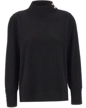Elena Miro Pullover Mit Logo-Stickerei - Schwarz