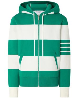 Thom Browne Hector 4-Bar Hoodie - Green