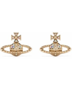 Vivienne Westwood Orb Crystal-Embellished Earrings - Metallic