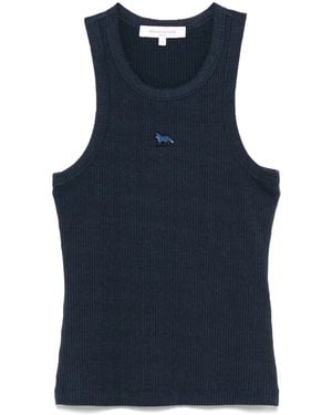 Maison Kitsuné パッチ タンクトップ - ブルー