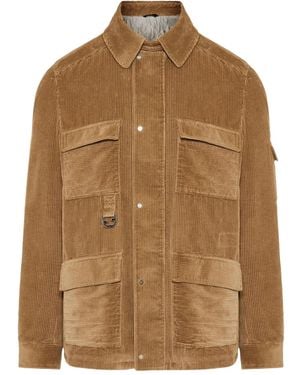 Fendi Corduroy Flap-Pocket Shirt Jacket - Brown