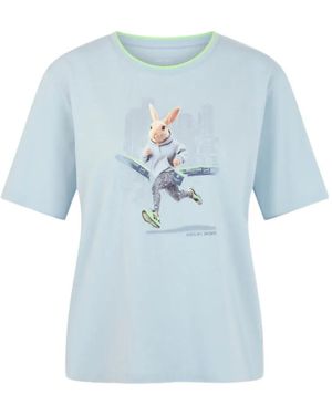 Marc Cain Graphic-Print T-Shirt - Blue