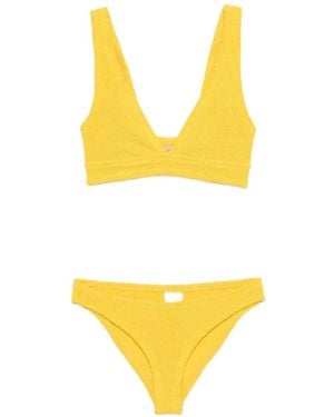 Hunza G Carla Crinkled Bikini - Yellow