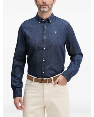 Barbour Button-Down Denim Shirt - Blue