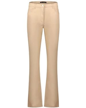 Betty Barclay Mid-Rise Flared Trousers - Natural