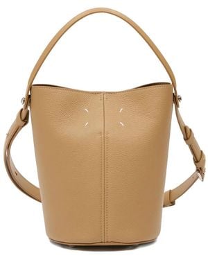 Maison Margiela Dress-Age Beuteltasche Mit Ziernähten - Natur