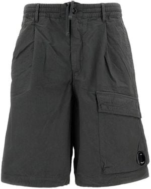C.P. Company Button-Fastening Cargo Shorts - Grey