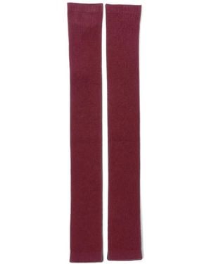 Sa Su Phi Ribbed-Knit Arm Warmers - Red
