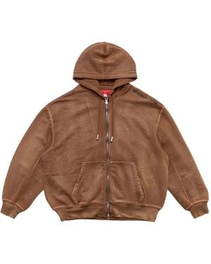 Eckhaus Latta Bison Hoodie mit Reißverschluss - Braun