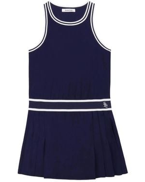 Sporty & Rich Pleated Mini Dress - Blue