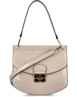 Ganni Apo-G Cross Body Bag - Natural