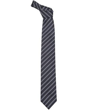 ZEGNA Striped Silk Tie - Blue