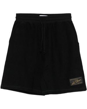 Les Deux Reverse-Weave Shorts - Black