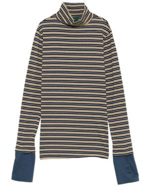 Jejia Gigi Rollkragenoberteil Mit Streifen - Blau