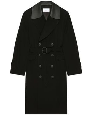 Givenchy Couture Seam Double-Breasted Trench Coat - Black
