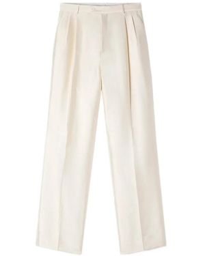 Sandro Satin Trousers - White