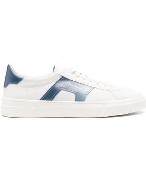 Santoni グラデーション レザースニーカー - ホワイト
