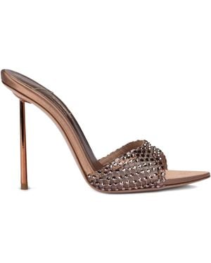 Le Silla 120Mm Gilda Crystal-Embellished Sandals - Brown