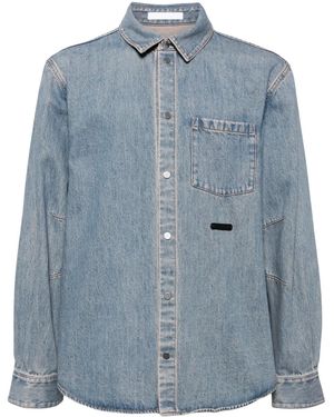 Helmut Lang Curved Denim Shirt - Blue