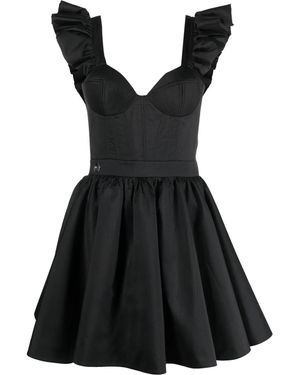 Philipp Plein Ruffled Mini Dress - Black