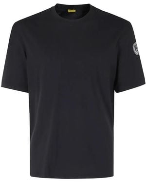 Blauer Logo-Patch T-Shirt - Black