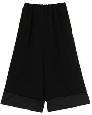 Comme des Garçons Layered Wide-Leg Trousers - Black