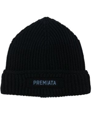 Premiata Berretto A Coste - Nero