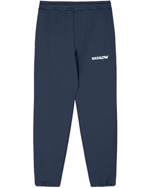 Barrow Joggingbroek Met Geborduurd Logo En Omgeslagen Pijpen - Blauw