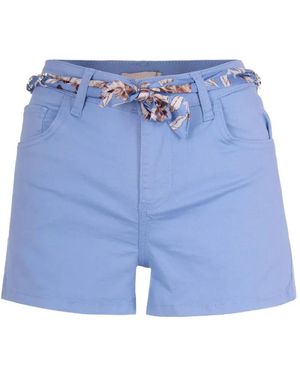 Liu Jo Floral Tie Trousers - Blue