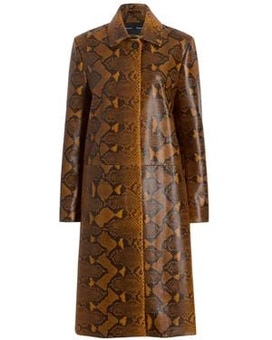 Proenza Schouler Manteau Leticia En Imprimé Python - Marron