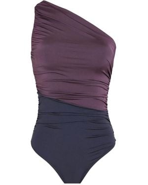Brigitte Bardot One-Shoulder Swimsuit - Purple