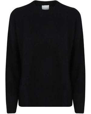 Allude Crew-Neck Cashmere Sweater - Black