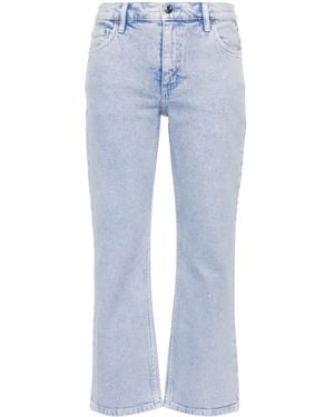 Tory Burch Jeans Crop A Vita Media - Blu