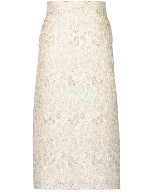 Lunatica Milano Venice Textured Midi Skirt - Natural