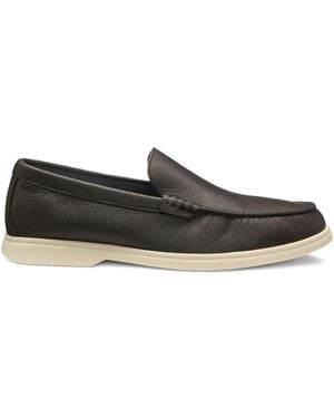 BOSS Leren Loafers - Grijs