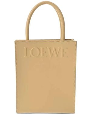 Loewe Embossed handle tote bag - Natur